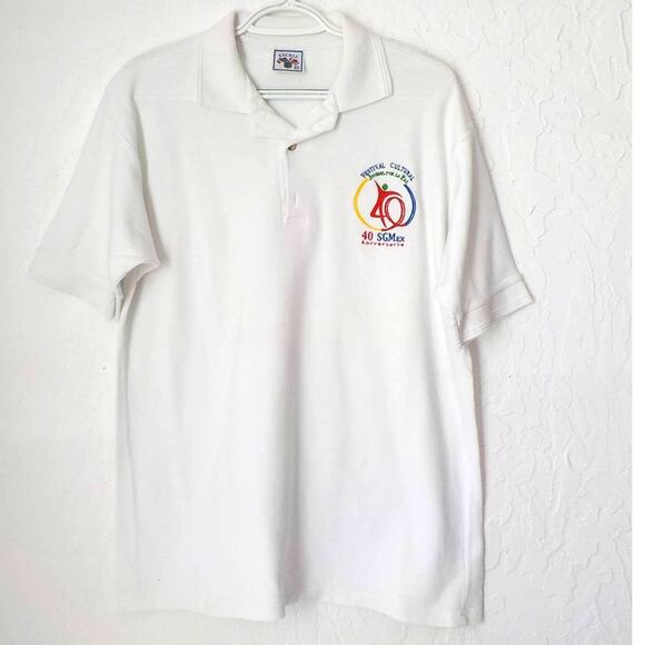 Excell Other - VTG White Polo Shirt Men sz XL Soka Gakkai Buddhism Mexico 40Th Festival Excell